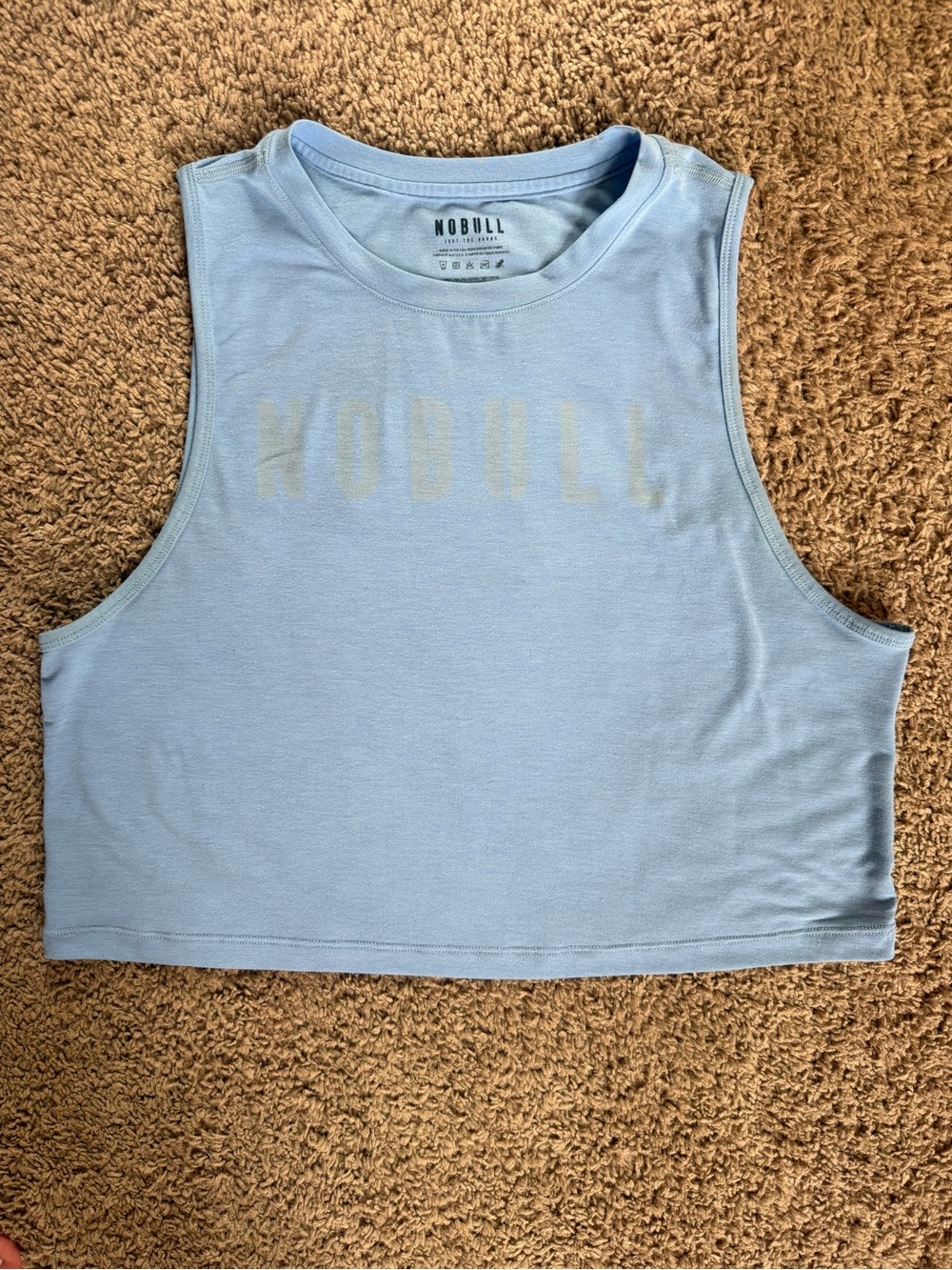EUC- NOBULL Pale Blue Cropped Muscle Tank